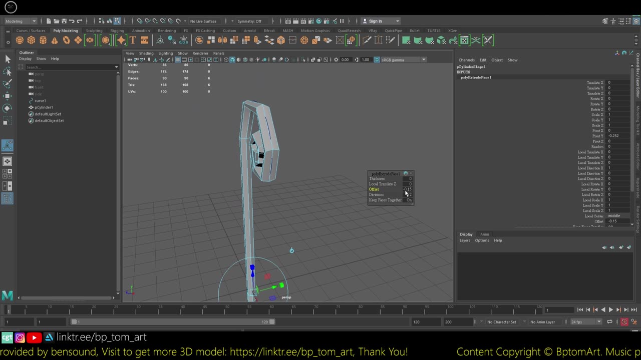 Butterfly Headgear v1 001 3D Modeling Timelapse