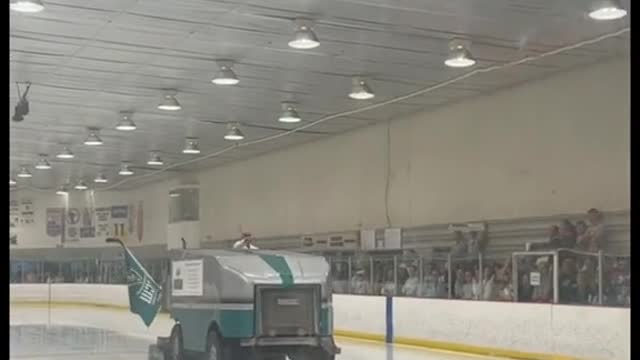 Caught Andrew Tate at his second job ariving a Zamboni