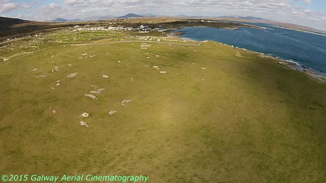 Aerial View The Emerald Isle Dog's Bay Beach Ireland