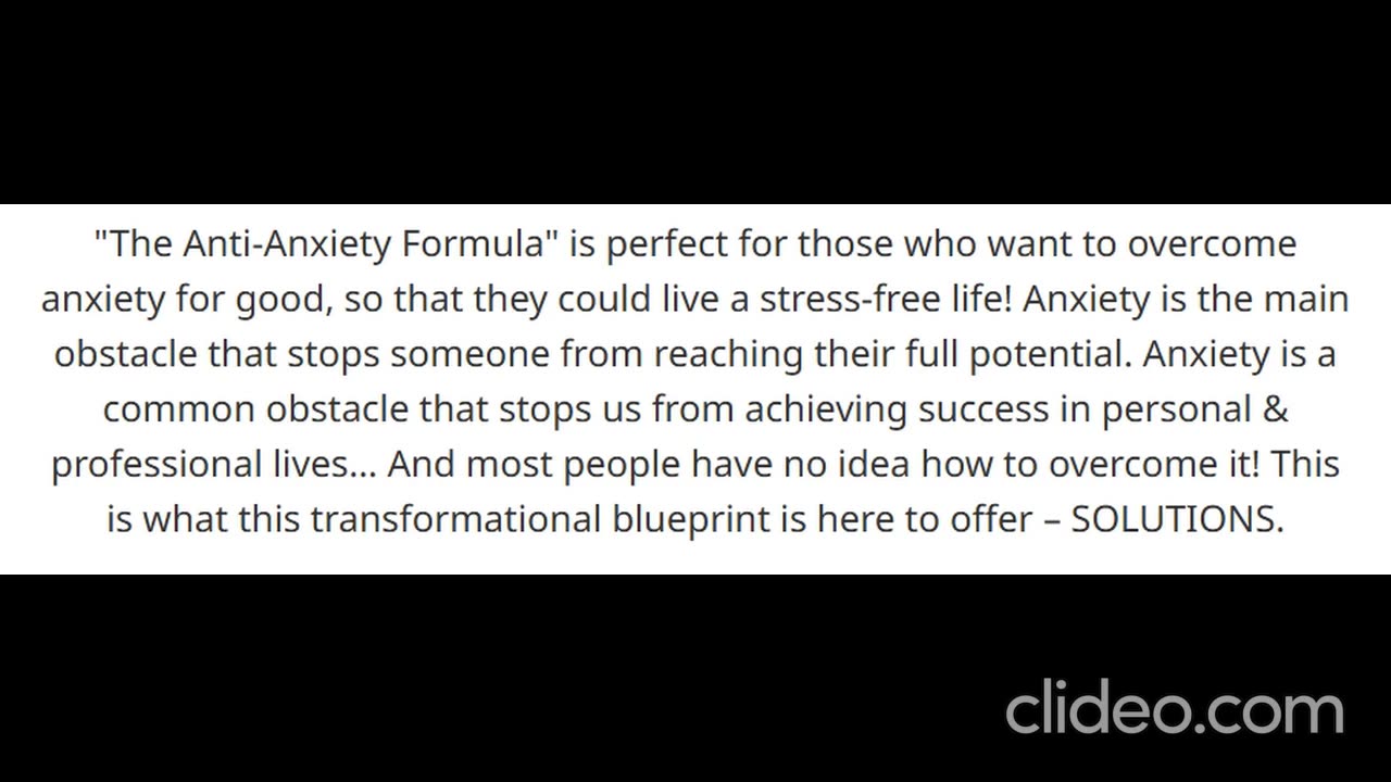 Anti-Anxiety Formula Review - Does The Anti-Anxiety Formula Duncan Holder Really Work?