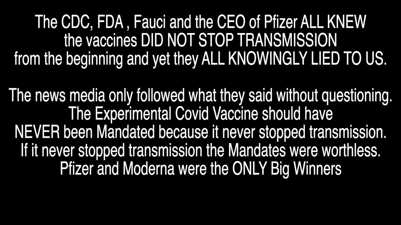 Biden/Harris Forced YOU to take an Vaccine that caused untold Deaths and Severe Injuries