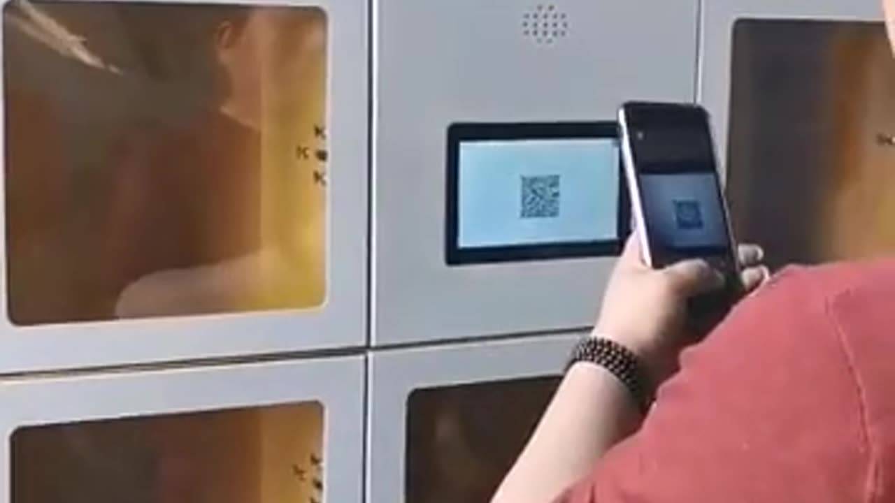 Food Locker Parcel Delivery Food Delivery Smart Locker Barcode Operated