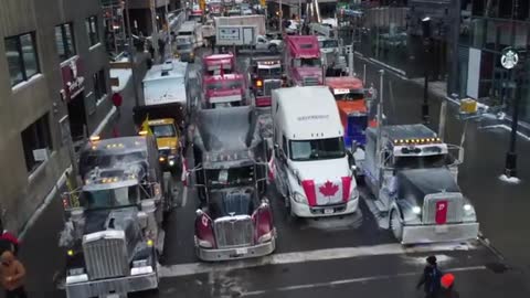 DRONE FOOTAGE OF PEAK CONVOY