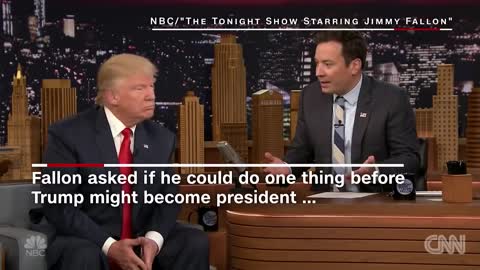 Donald Trump lets Jimmy Fallon mess up his hair