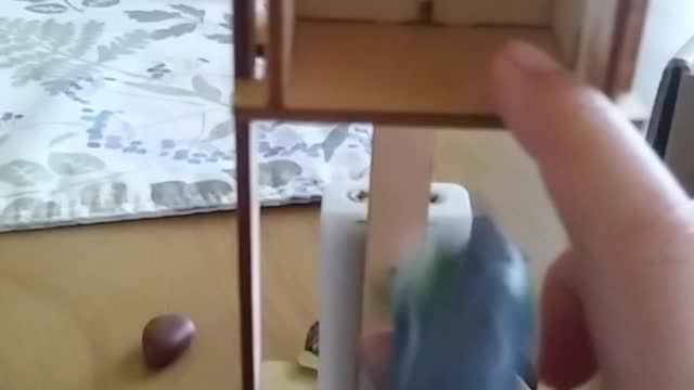 A BALSA WOOD TRAFFIC LIGHT