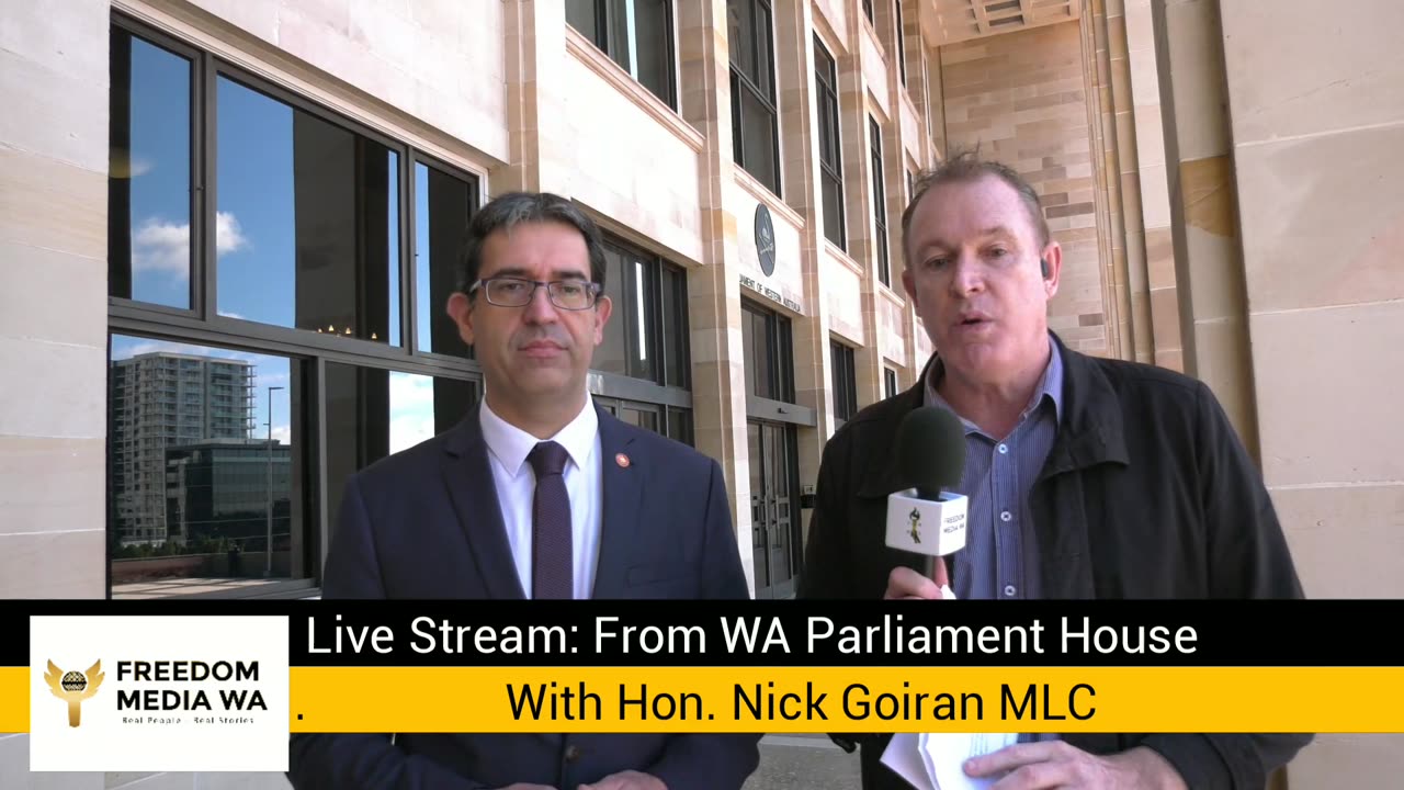 Live: From WA Parliament House - With Hon. Nick Goiran