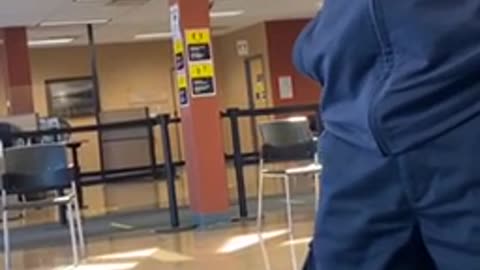 Tiny old woman craving authority