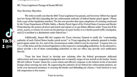 Attorney General Ken Paxton Notifies Secretary Mayorkas of Texas Law...