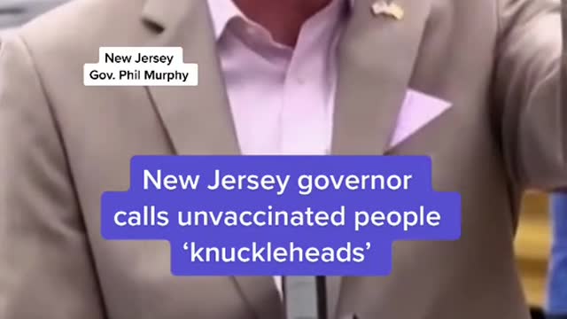 New Jersey governor calls unvaccinated people "knuckleheads'