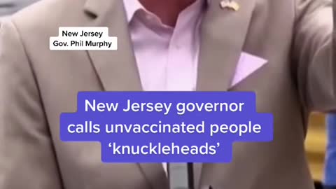 New Jersey governor calls unvaccinated people "knuckleheads'