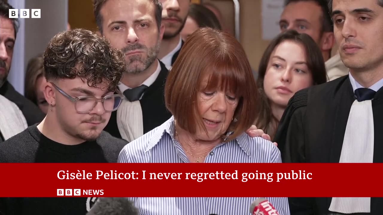 Gisèle Pelicot speaks outside court after ex-husband jailed in mass rape trial | BBC News