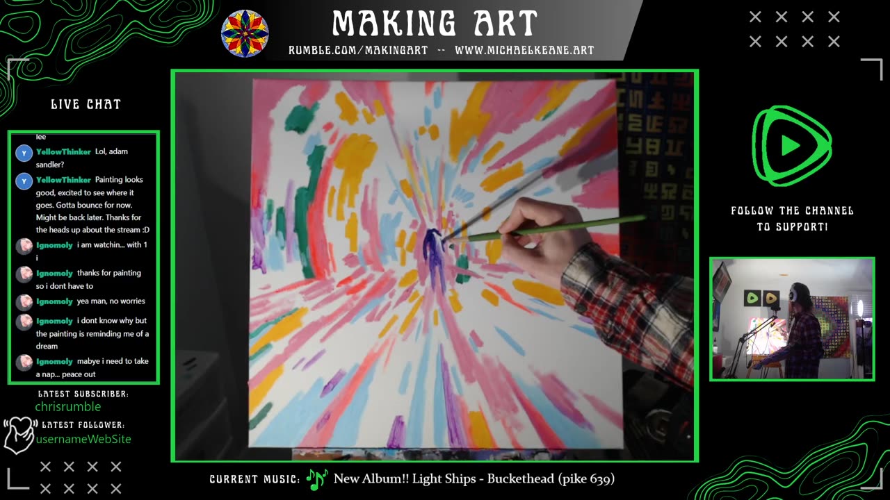 Live Painting - Making Art 2-1-24 - Painting on Rumble