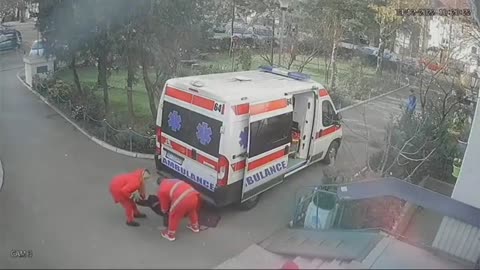 At least the ambulance got there just in time to help.