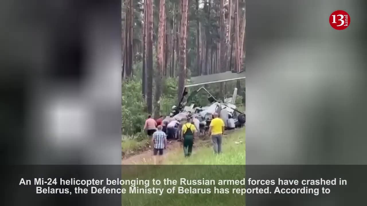 Mi-24 helicopter belonging to Russia crashed in Belarus