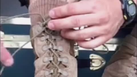How to tie your military boots in a different way