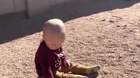 Baby Enjoys Ball Game Pups