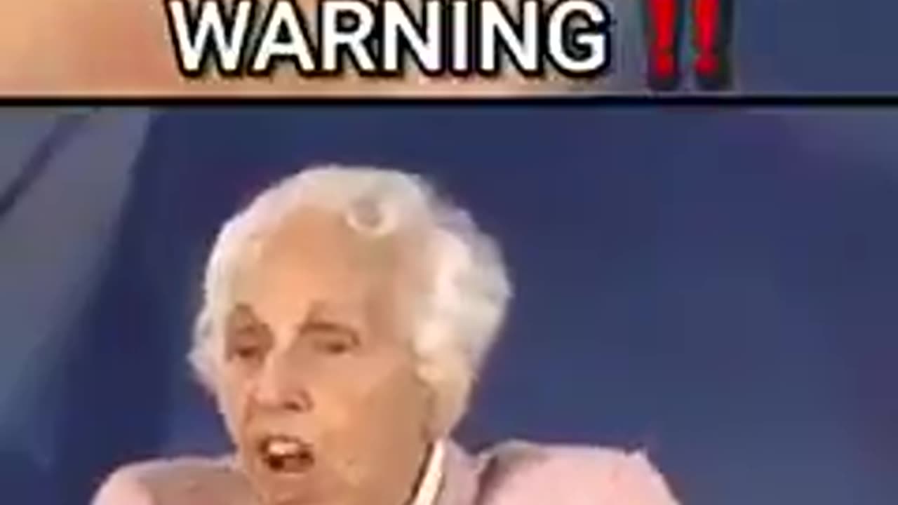 Colgate toothpaste and its warning is exposed by this elderly woman.