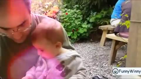 The Most TOP 1fun0 funny baby eating icecream for the first with action very funny