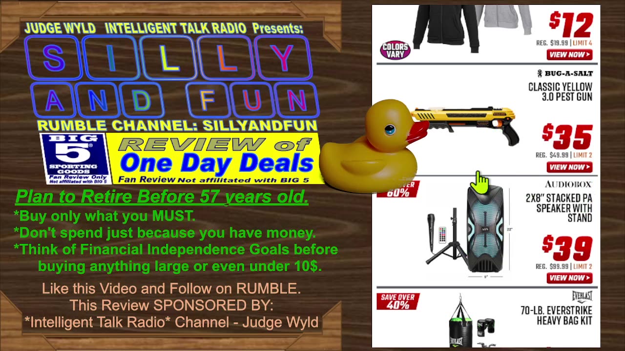 20230317 Friday BIG 5 Sporting REVIEW of One Day Deals Today by Fan of ODD Bargains Good Savings