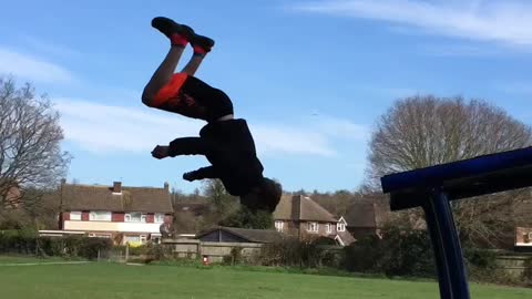 Really high backflip!