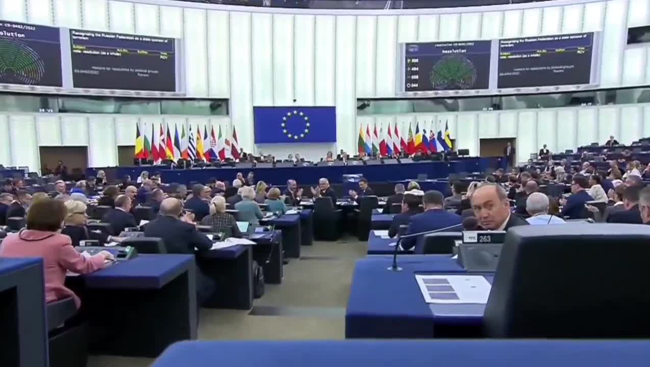 NOW - EU Parliament declares Russia a state-sponsor of terrorism.