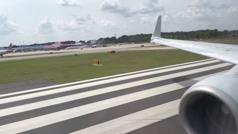 American 737-800 Takeoff out of Charlotte, Inflight, Firm Landing at New York JFK