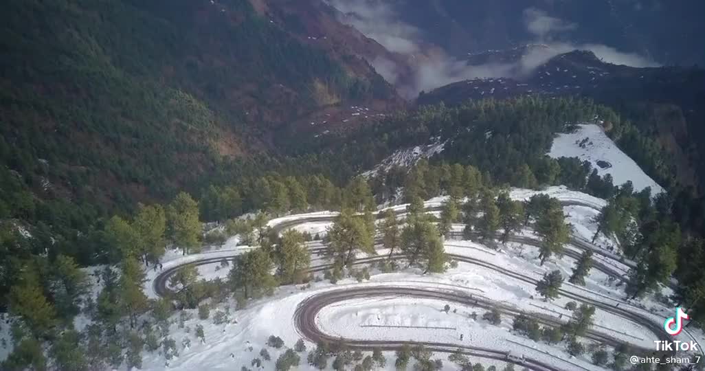 Snowy Mountain In Kashmir View recorded from drone😍❤