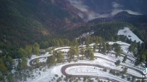 Snowy Mountain In Kashmir View recorded from drone😍❤