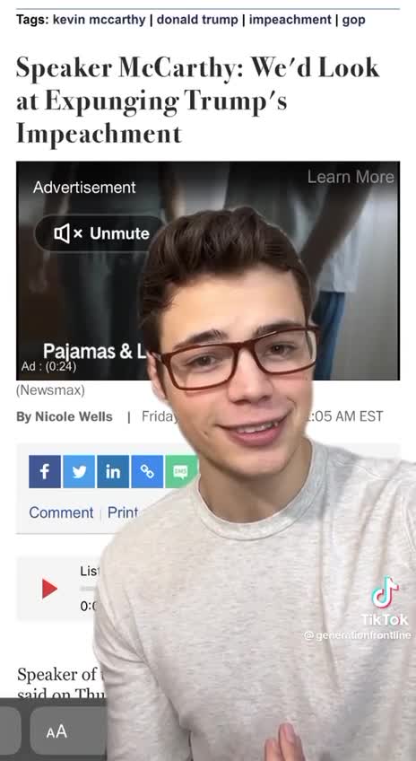 McCarthy talking about expunging Trumps impeachment.