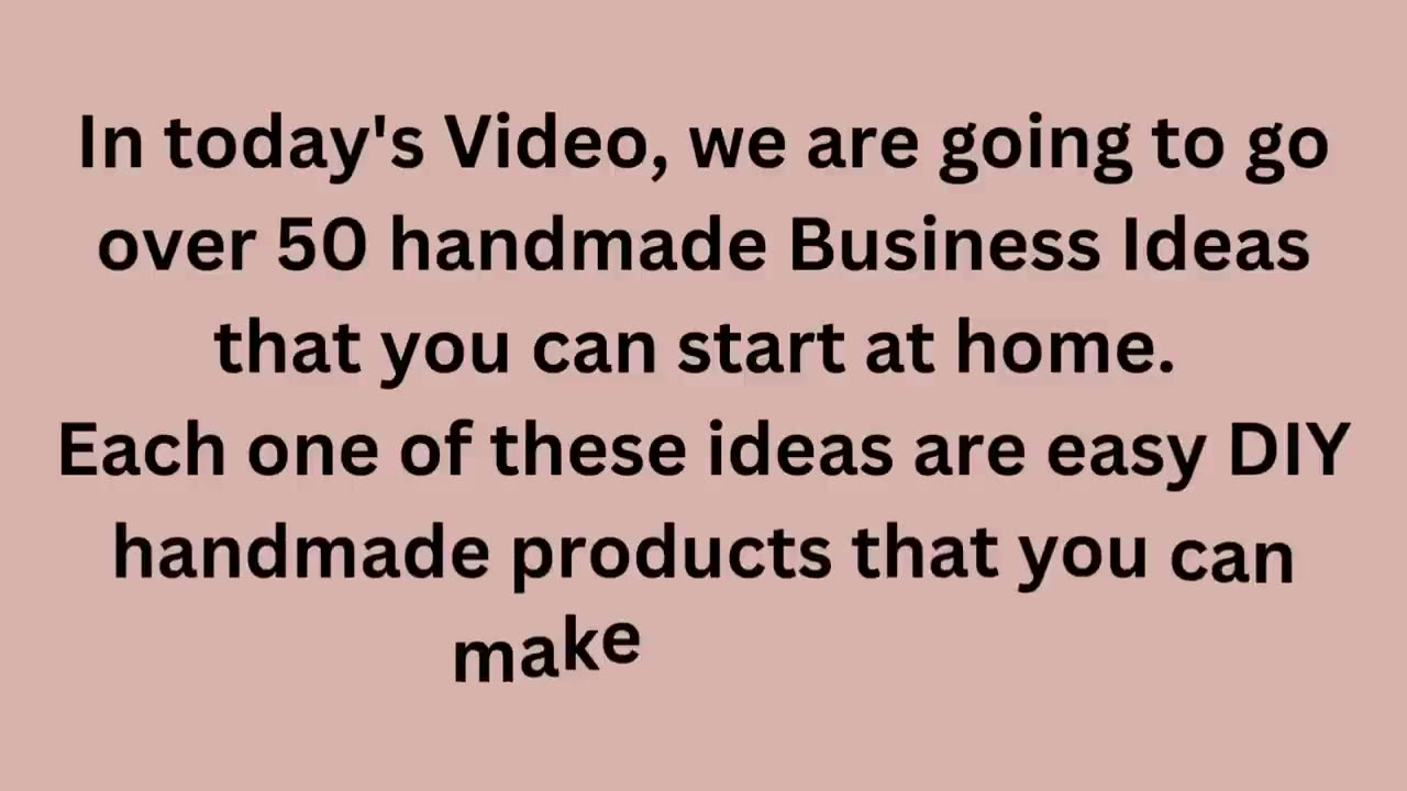 Handmade Business Ideas