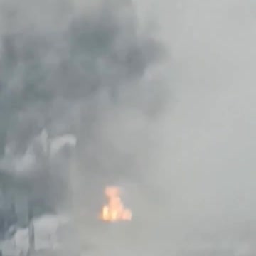 Russian Port Facilities Along the North Sea Burning