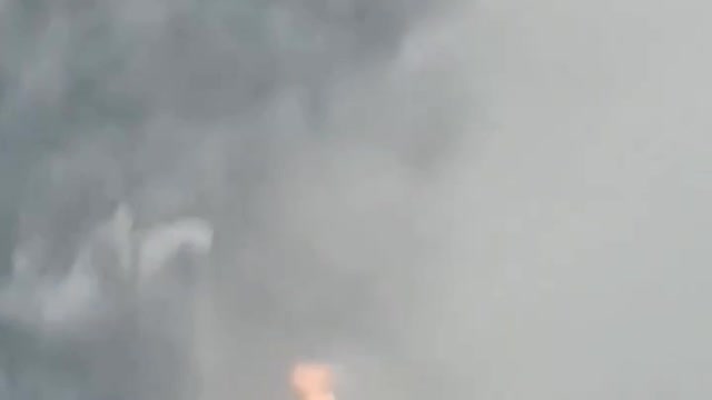 Russian Port Facilities Along the North Sea Burning