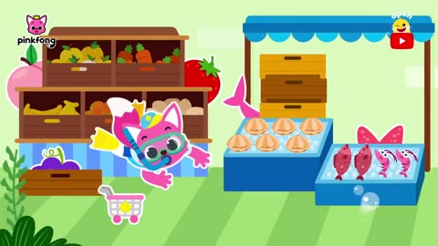 SUPERMARKET HIDE AND SEEK WITH SHARK FAMILY ! BABY SHARK STORY ! PINKFONG CARTOON FOR KIDS !