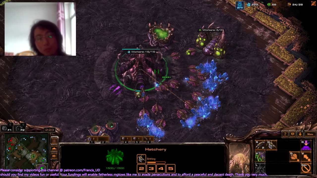 starcraft2 4 games in a row merely won 1 zvt on ancient cistern......
