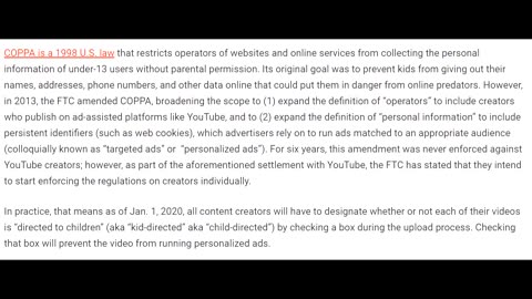 Is COPPA Going To DESTROY YouTube？ [sGBZrygXG60-1]