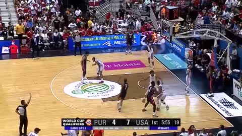 🇵🇷 PUR - 🇺🇸 USA Basketball Highlights - #FIBAWC 2023 Qualifiers