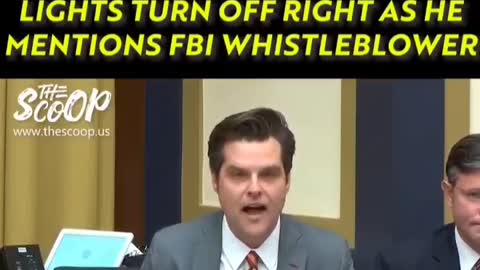 CONGRESS: They shut lights off when he began talking about the whistleblower