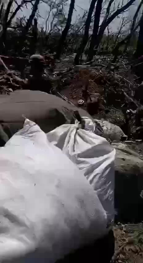 Ukrainians Take Russian Trench