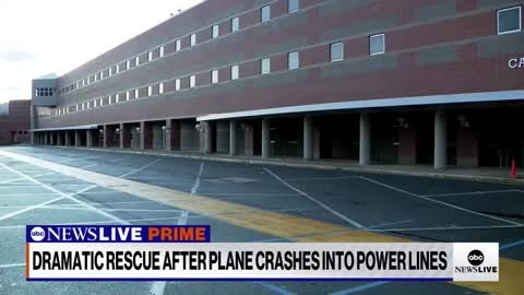 DRAMATIC RESCUE AFTER PLANE CRASHES INTO POWER LINES