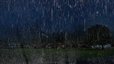 Heavy rain in the fields and in front of the house, really good for insomnia​ Rain for sleep