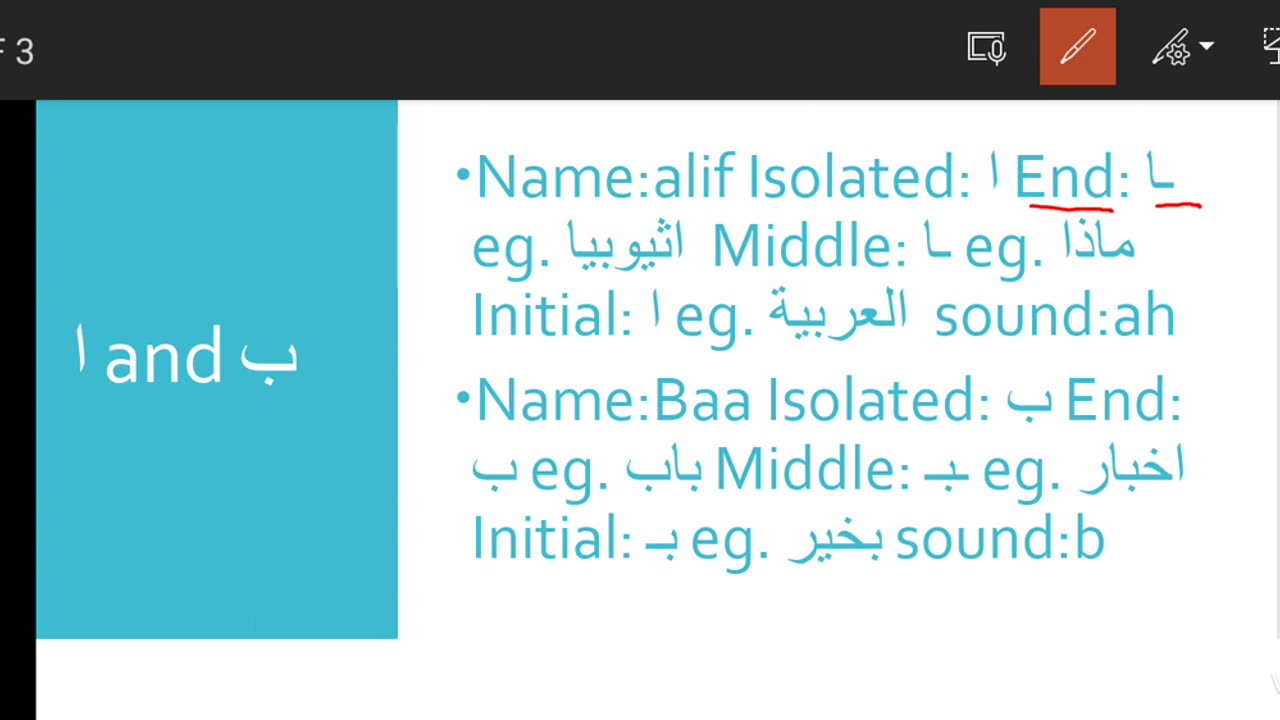 Arabic alphabets part 1