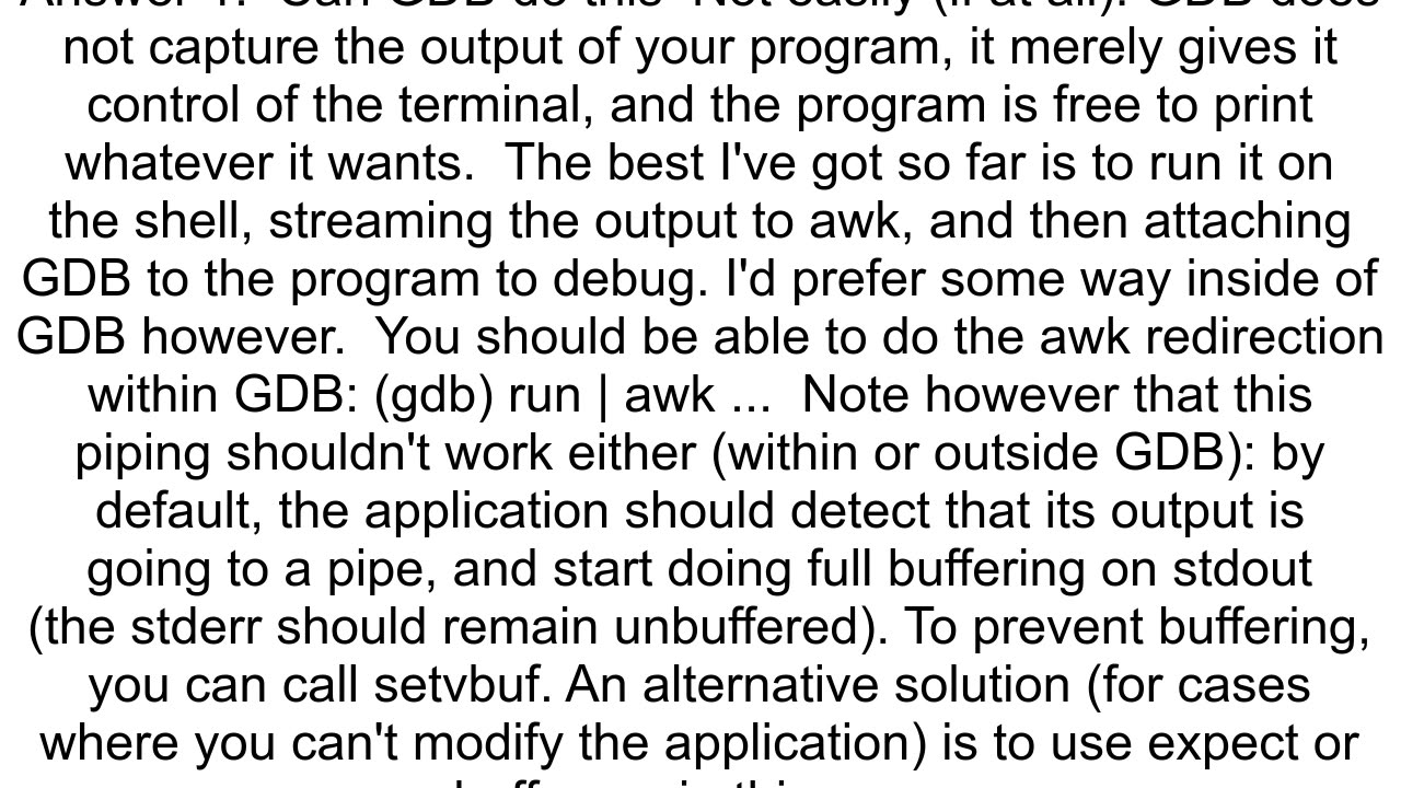 How can I get GDB to display a time stamp for every line of output