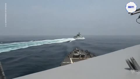 Chinese warship cuts across path of American destroyer