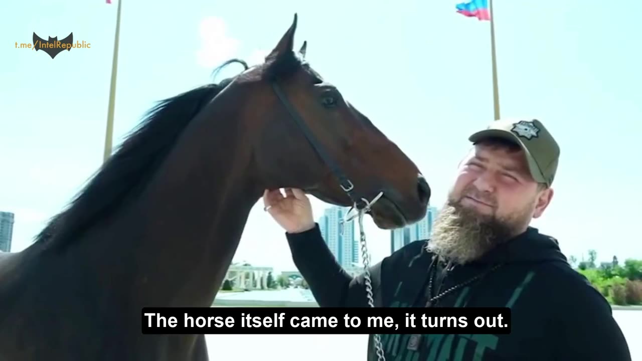 Chechen leader Ramzan Kadyrov and (sanctioned) stallion Zazu reunited