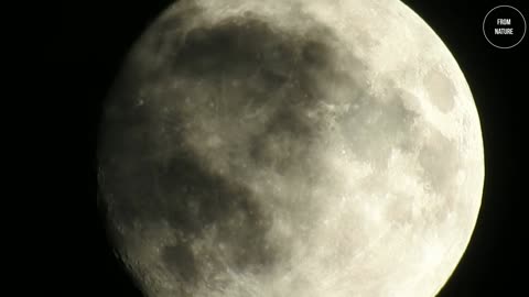 A breathtaking view of the clouds covering the moon