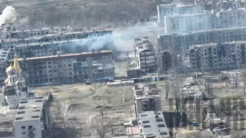 Russian Artillery Pounds the Chasov Yar Fortress