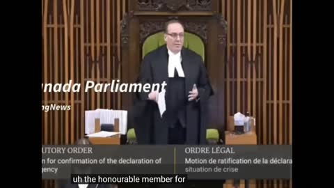 Canada Parliament ignores MP's Klaus Schwab question!