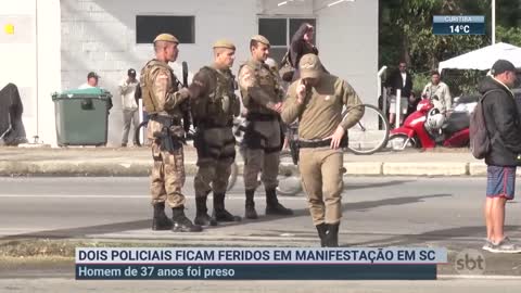 Manifestantes bolsonaristas atacam viaturas no Pará | SBT Brasil (07/11/22)