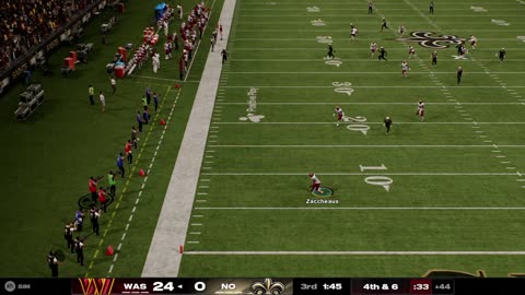 NFL Washington Commanders @ New Orleans Saints Full Game - Madden NFL 25