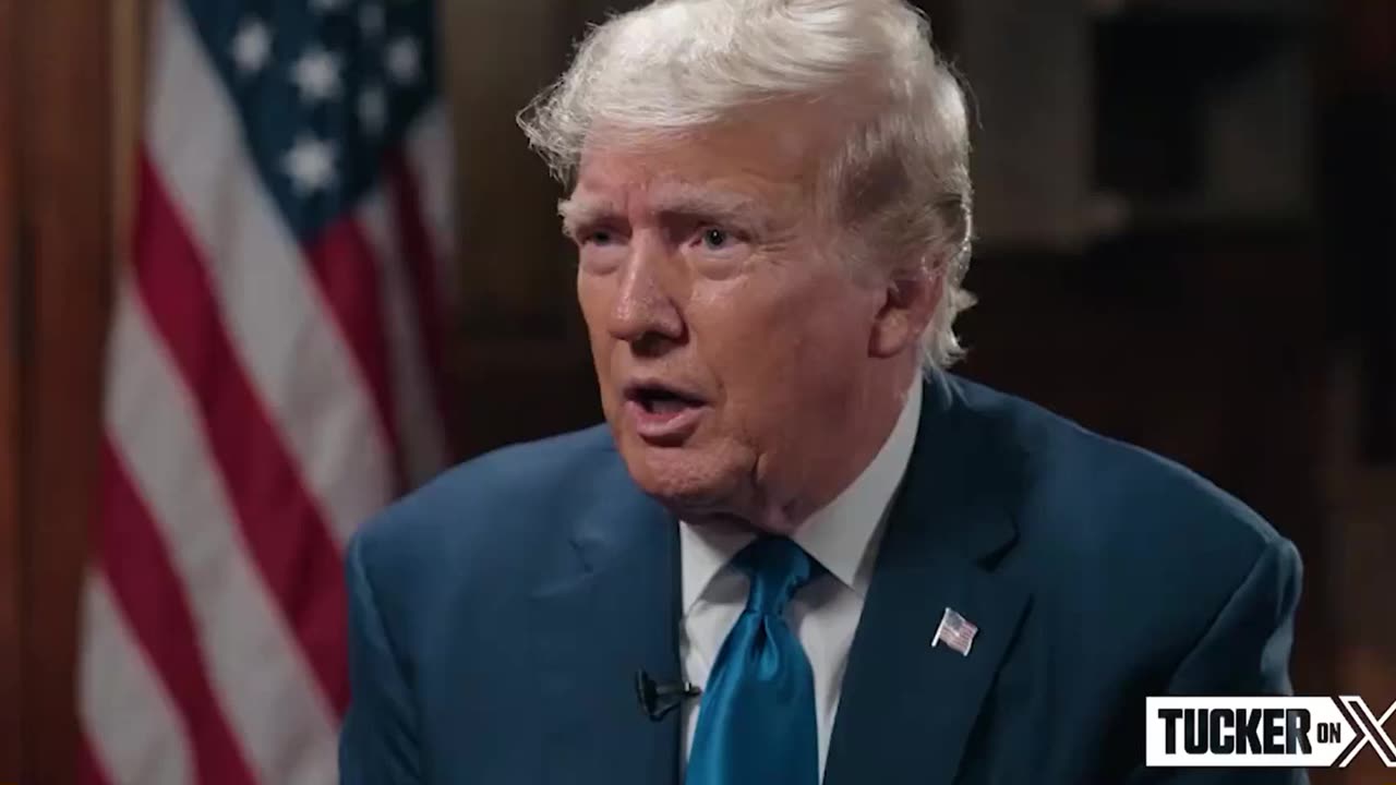 The President of the United States Donald J. Trump Speaks with Tucker On X